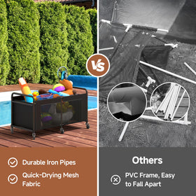 StorageWorks durable steel frame and breathable mesh promote airflow and dry items