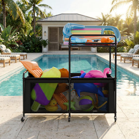 StorageWorks side pouch keeps goggles and sunscreen organized at the pool