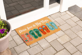 Storm Stopper doormat removes dirt from shoes and paws before entering your home.