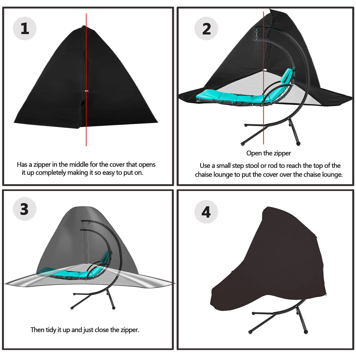 StorMaster zipper-access view demonstrates easy installation and quick removal.
