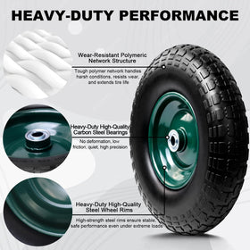 Storystore wear-resistant rubber with corrosion-resistant hub for lasting performance.