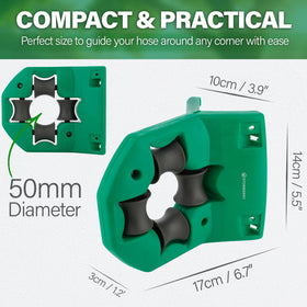 STOWBERRY Garden Hose Guide Wall Edges guides hoses along walls for smooth movement.