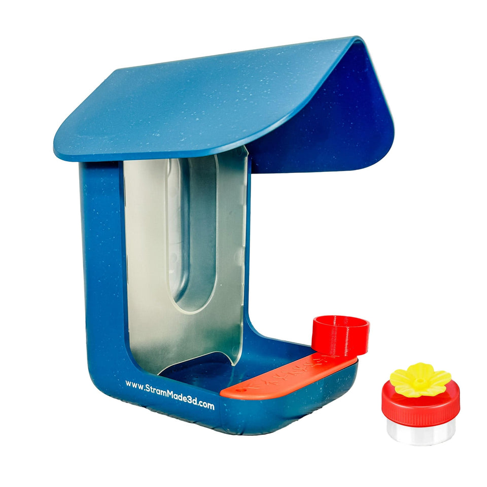 StramMade Hummingbird Cup Holder for Bird Buddy secures 1.5 inch cups in red