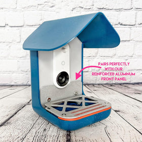 Metal grate aligns precisely with Bird Buddy to keep seed flow steady.