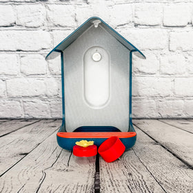 UV-resistant PETG material keeps the red holder vibrant outdoors