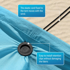 Strdfeve elastic tie-down cords extend up to 120 inches for flexible anchoring.
