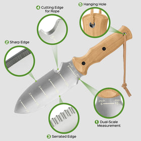 STRFOG trowel handle grip highlights ergonomic wooden design for comfortable use.