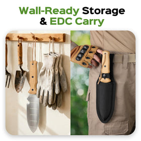 STRFOG garden knife features hanging hole for convenient storage.