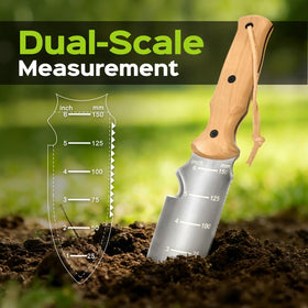 STRFOG blade in soil demonstrates versatile digging and weed removal.