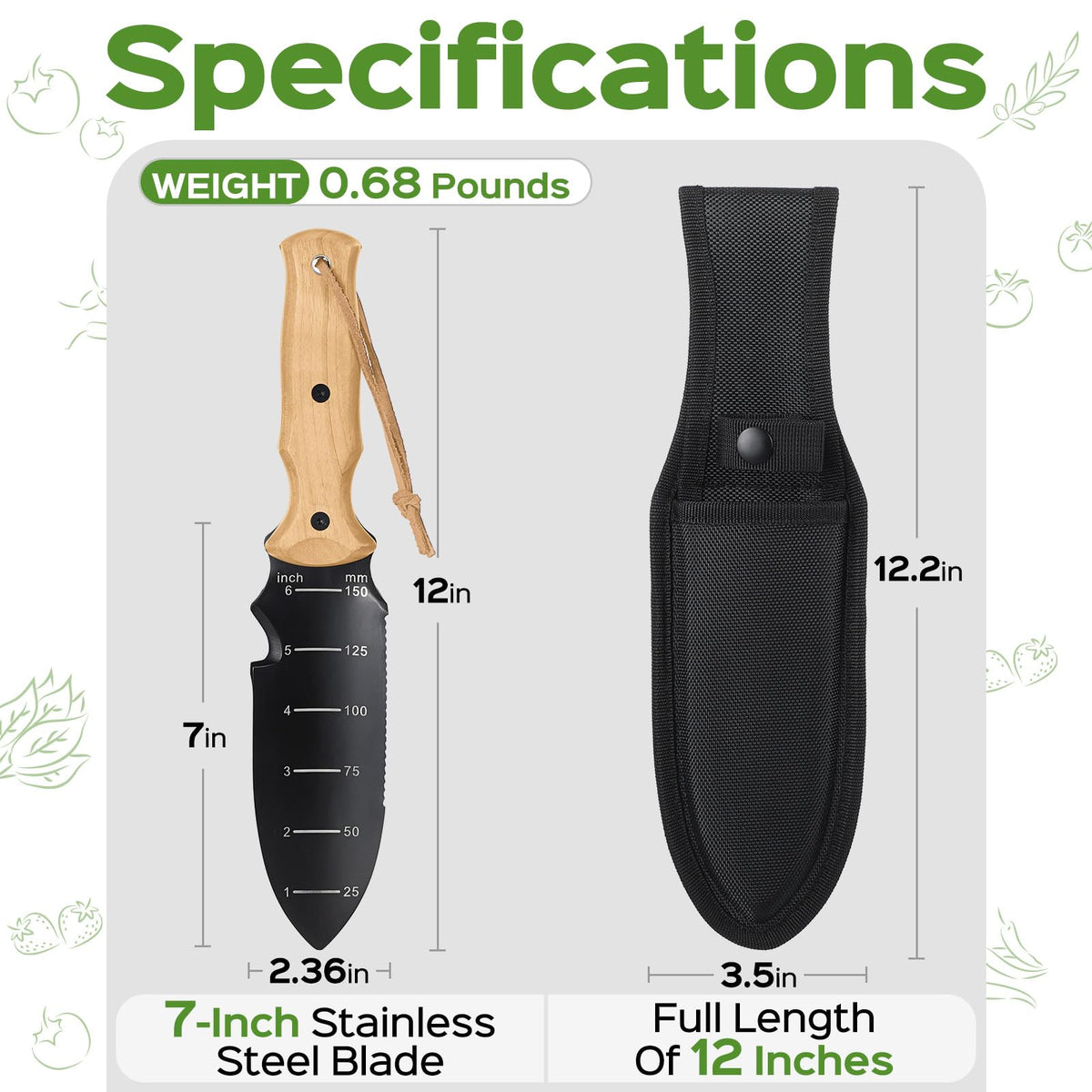 STRFOG rust-resistant stainless blade stands up to frequent use.