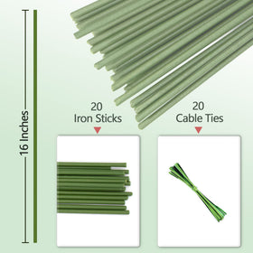 Stroller bendable design stake shaped to fit plants