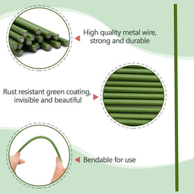 Stroller 18-inch green bendable stake guides tall plants neatly.