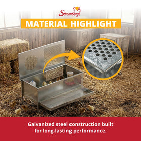 Stromberg's chick brooder raised frame aids easy access and care