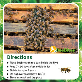 STRONG MICROBIALS BeeBites energy-friendly bars support hive nutrition during pollen gaps.