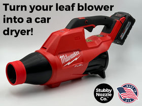 Included red Blowerband for secure fit with Stubby nozzle