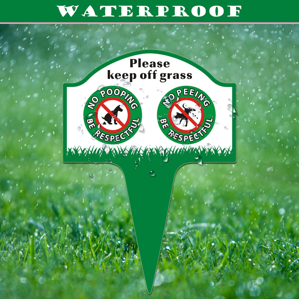 Stupidheart No Poop Dog Sign, 13.58 by 9.64 inches.