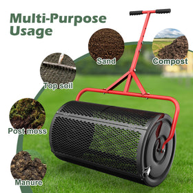 Sturdon peat moss spreader thermal spray finish protects metal for long-lasting use
