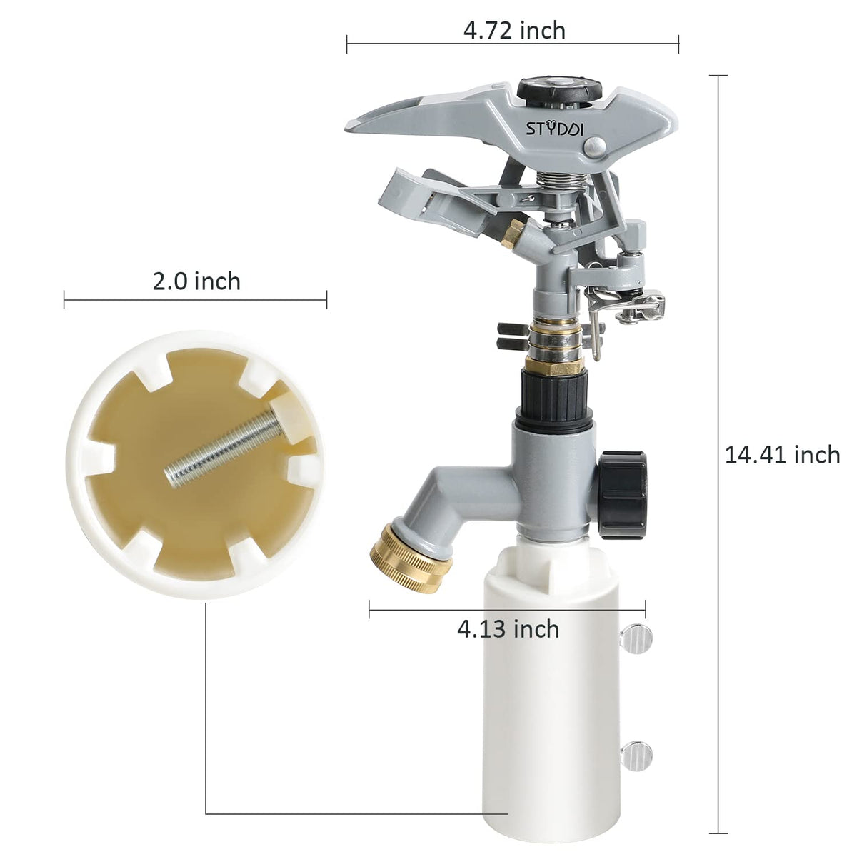 STYDDI angled hose attachment reduces hand strain during hookup