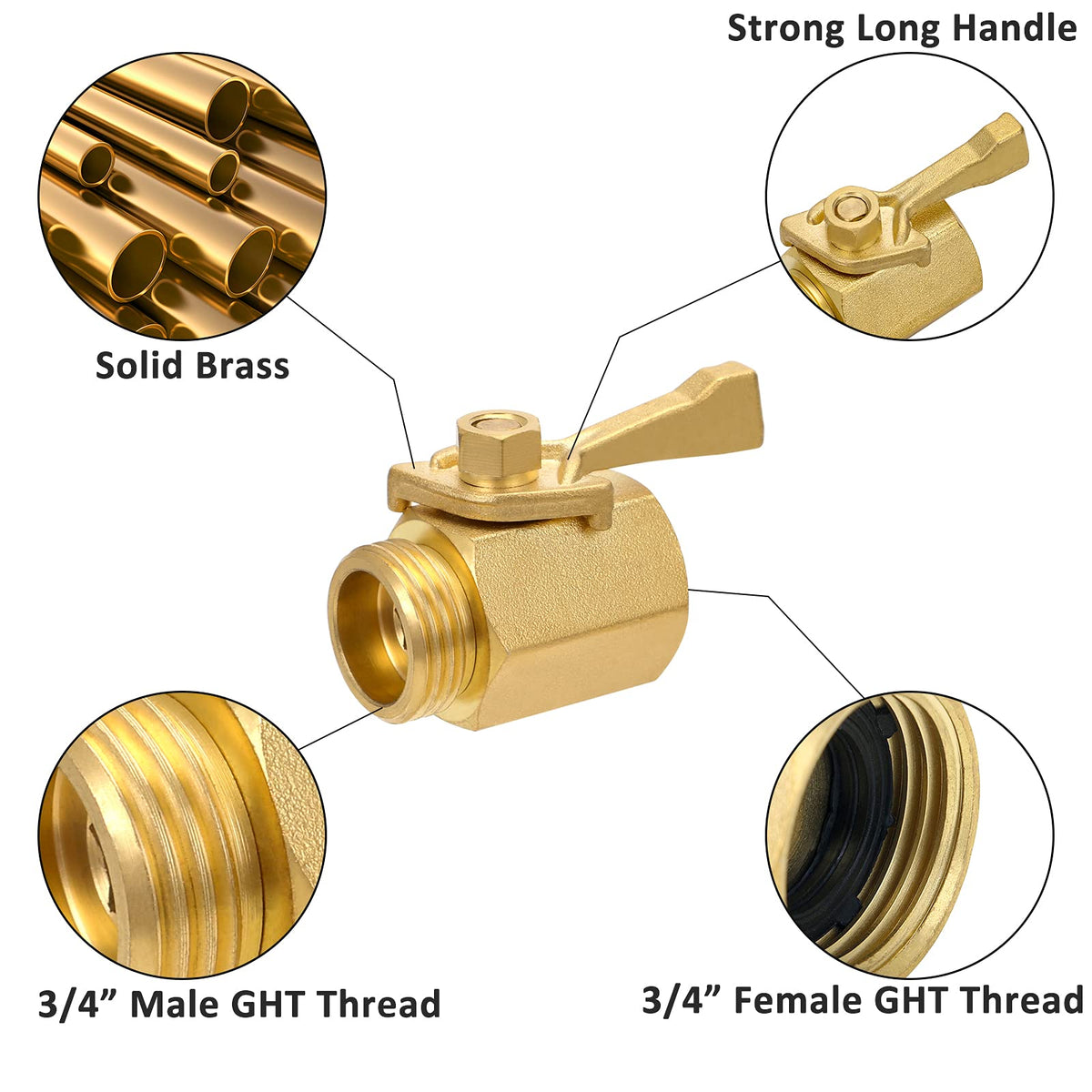 STYDDI ball valve with precision threading ensures strong, watertight seals.