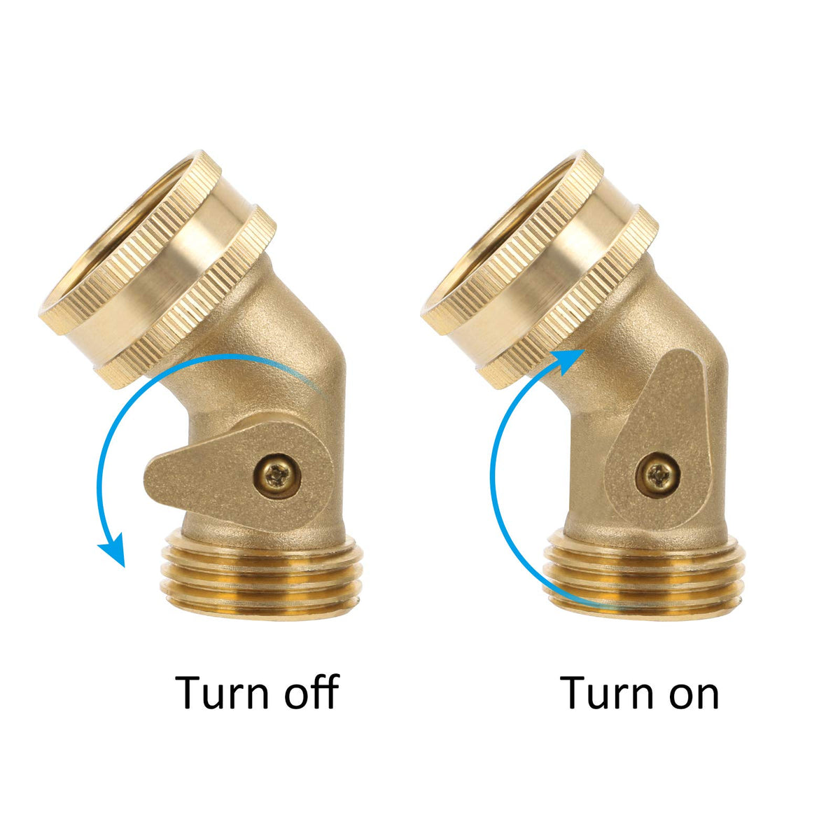 STYDDI brass elbow with screen washers keeps debris out.