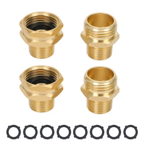 STYDDI brass GHT to NPT connector close-up showing durable construction.
