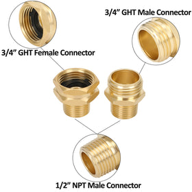 STYDDI garden hose adapter in-use during installation for leak-free connection.