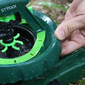 STYDDI Pattern Impulse Sprinkler reaches 43 ft to cover up to 5,800 sq ft.