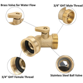 STYDDI RV water intake elbow in brass for durable outdoor use.