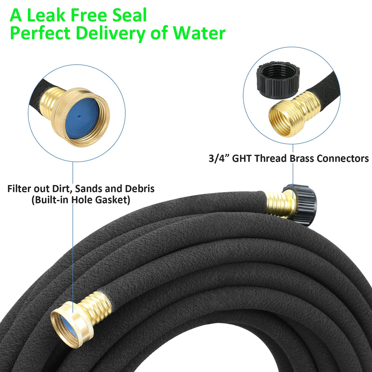 STYDDI soaker hose durable rubber construction withstands garden wear.