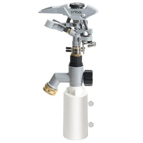 STYDDI T-Post sprinkler top-mount secure on a fence post for stable irrigation