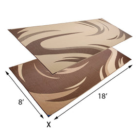 Breathable polypropylene mat prevents moisture buildup during beach or park outings