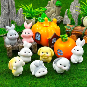 Suartus fairy garden bunnies miniatures add whimsy to micro landscapes