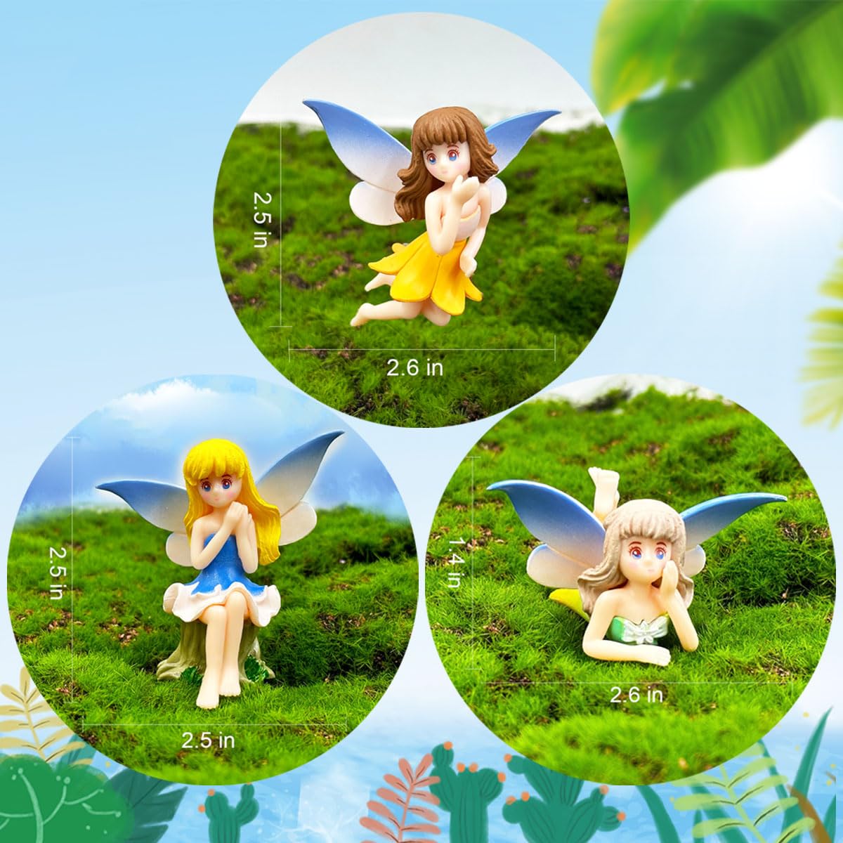 Suartus versatile fairy figurines suit DIY gardens, bottle landscapes, and desk décor