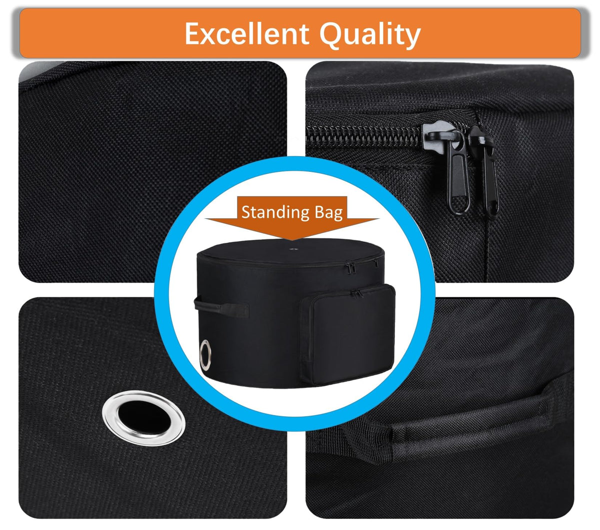 Sublimei hose deployment with wide opening and dual zippers.
