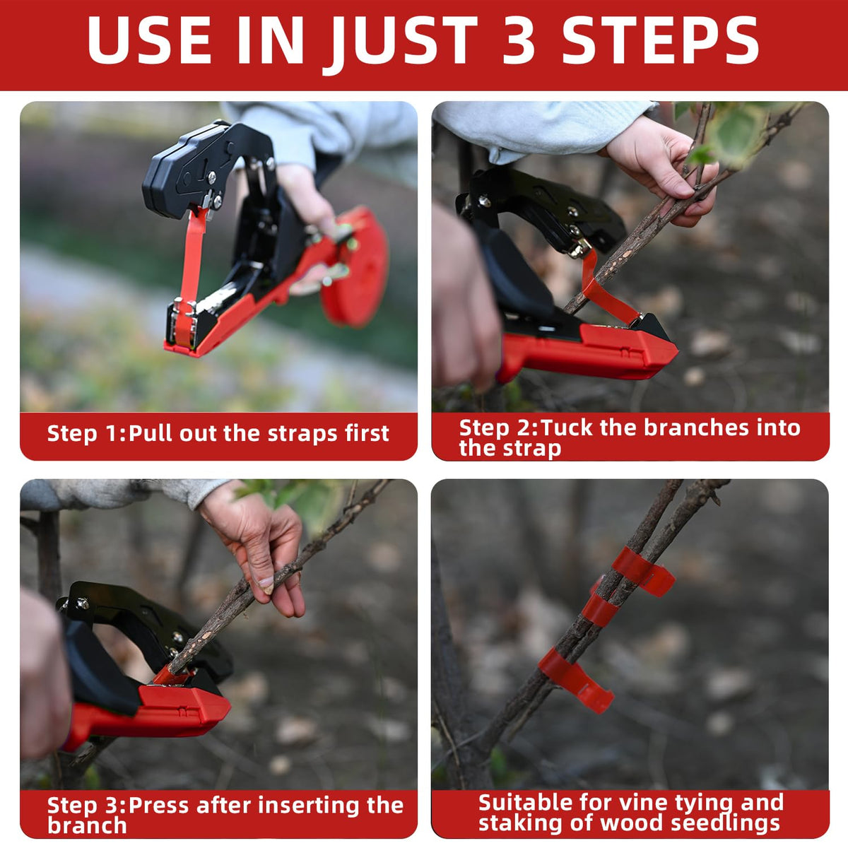 SUCA versatile garden tie for vines, saplings, and crops.