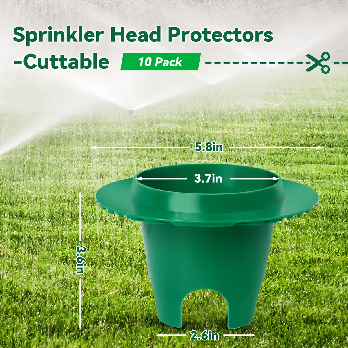 Succell anti-slip tooth design keeps protection in place during mowing.