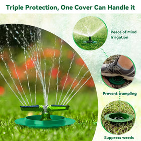 Four tapered legs anchor the protector securely in soil without tools.