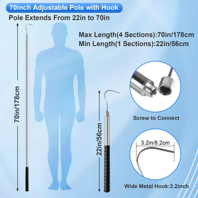 SucculentLovers four-section pole length enables flexible reach in deep pools.