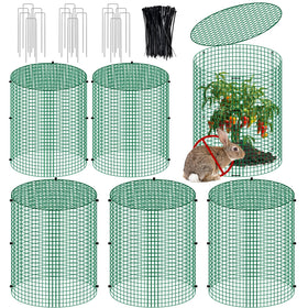 Succulentlovers 6-pack wire plant protectors shield seedlings from animals.