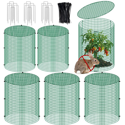Succulentlovers 6-pack wire plant protectors shield seedlings from animals.