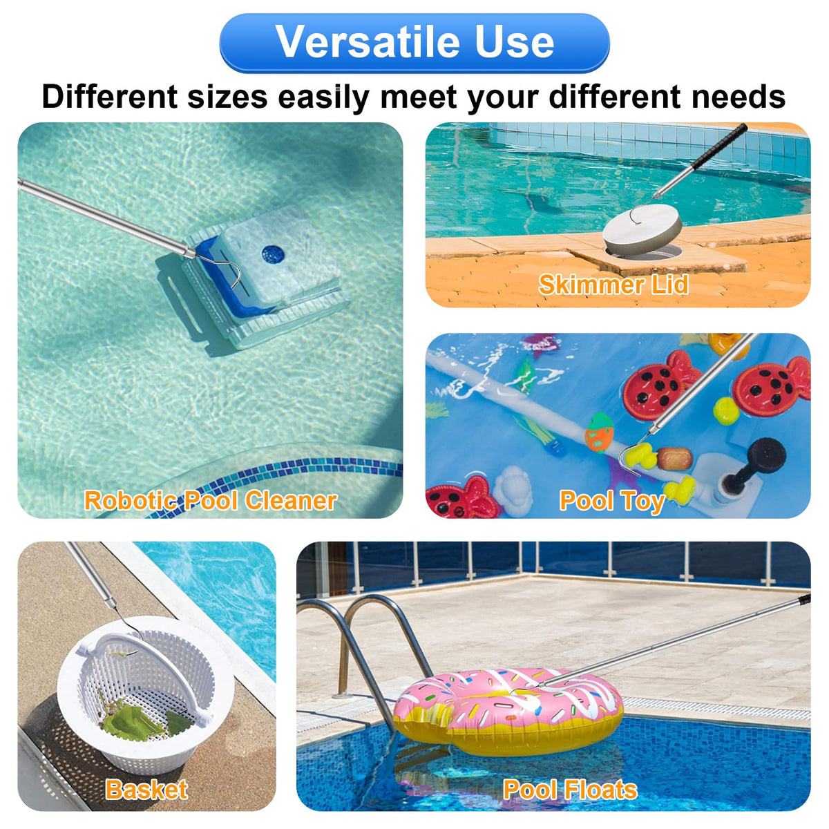 SucculentLovers versatile tool for lifting skimmers, hoses, and toys.