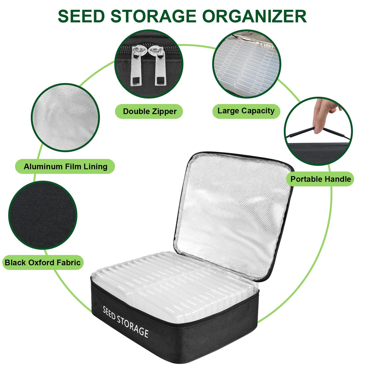 SucculentLovers premium Oxford fabric seed container keeps seeds dry and durable.