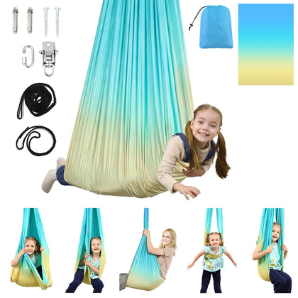 Suchdeco sensory swing indoors with cocoon design for secure hug-like comfort.