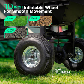 Suchtale-130-pounds-capacity-spreader handles bulk loads between refills.