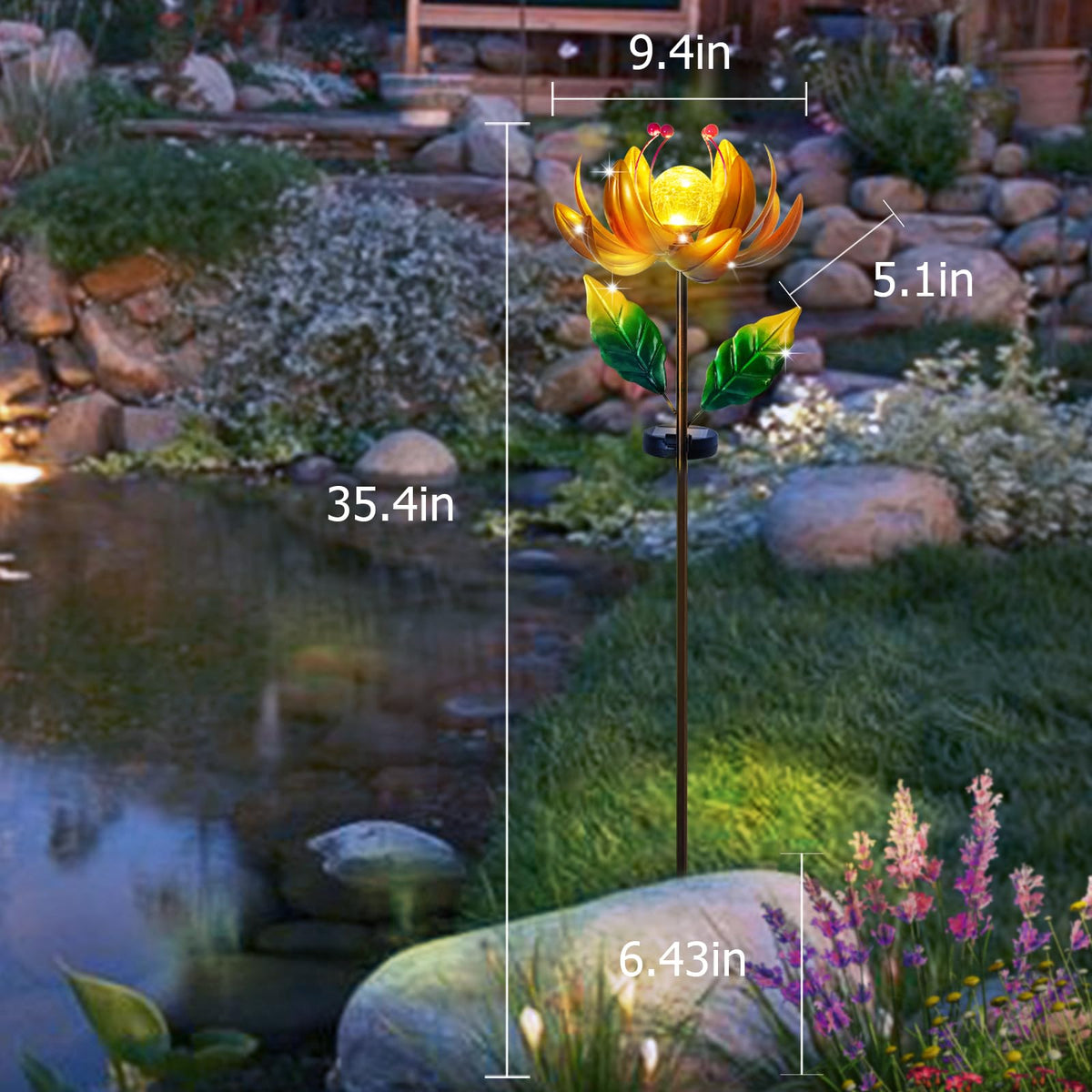 SUCUY easy install stake allows quick placement without wiring.