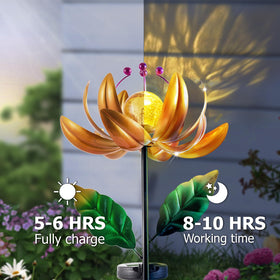 SUCUY IP65 waterproof wind spinner stands up to rain and wind for year round display.