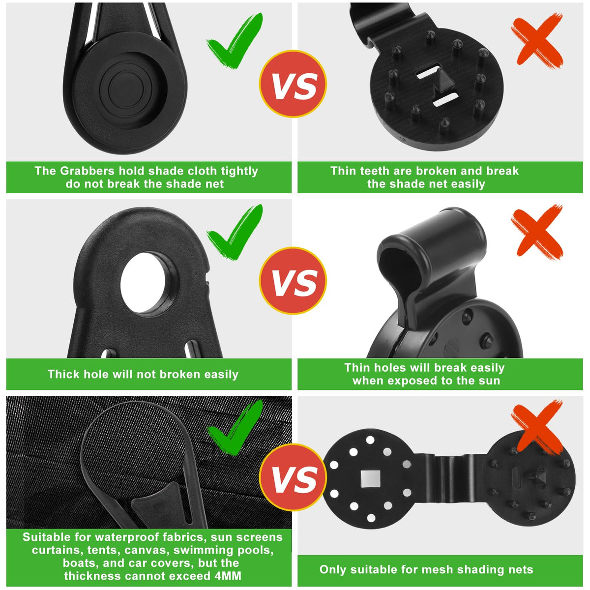 Sudopru shade clip clamps fabric securely in the middle.