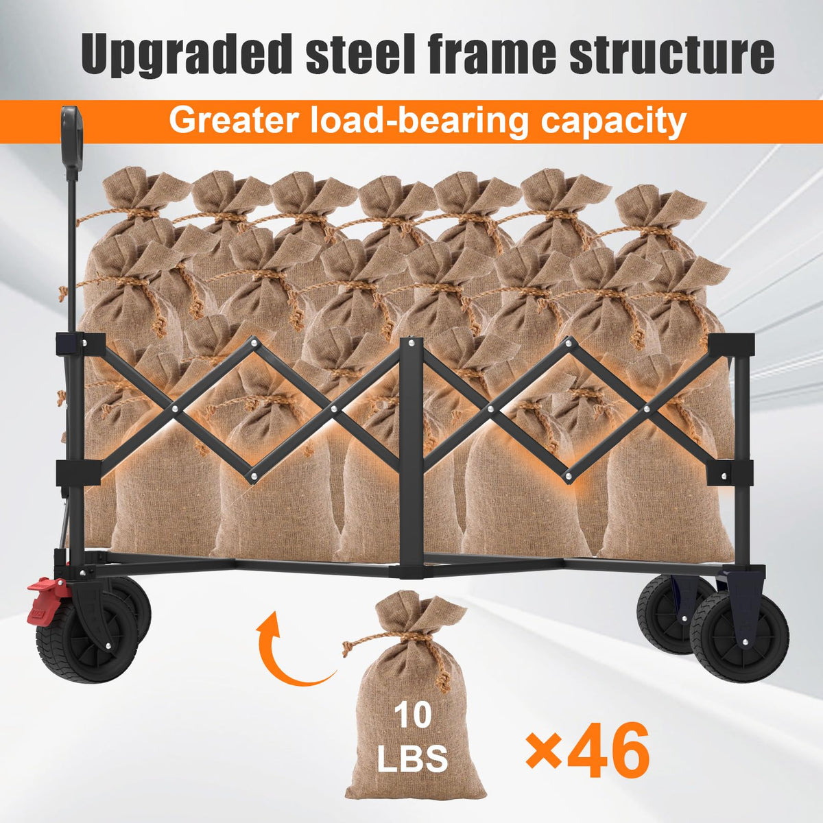 Suemoss dual-brake system helps prevent unwanted rolling on slopes during transport.