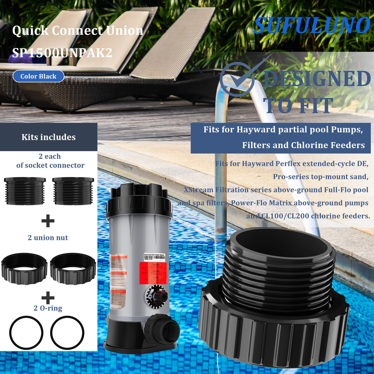 SUFULUNO SP1500UNPAK2 two socket connectors shown for quick replacement