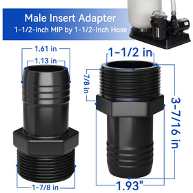 Close-up of SPX1091Z2 adapter showing threaded MIP to FIP connection.